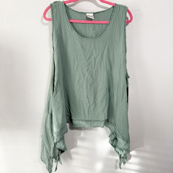 Oh My Gauze! Tops - NWT Oh My Gauze! Green tunic large